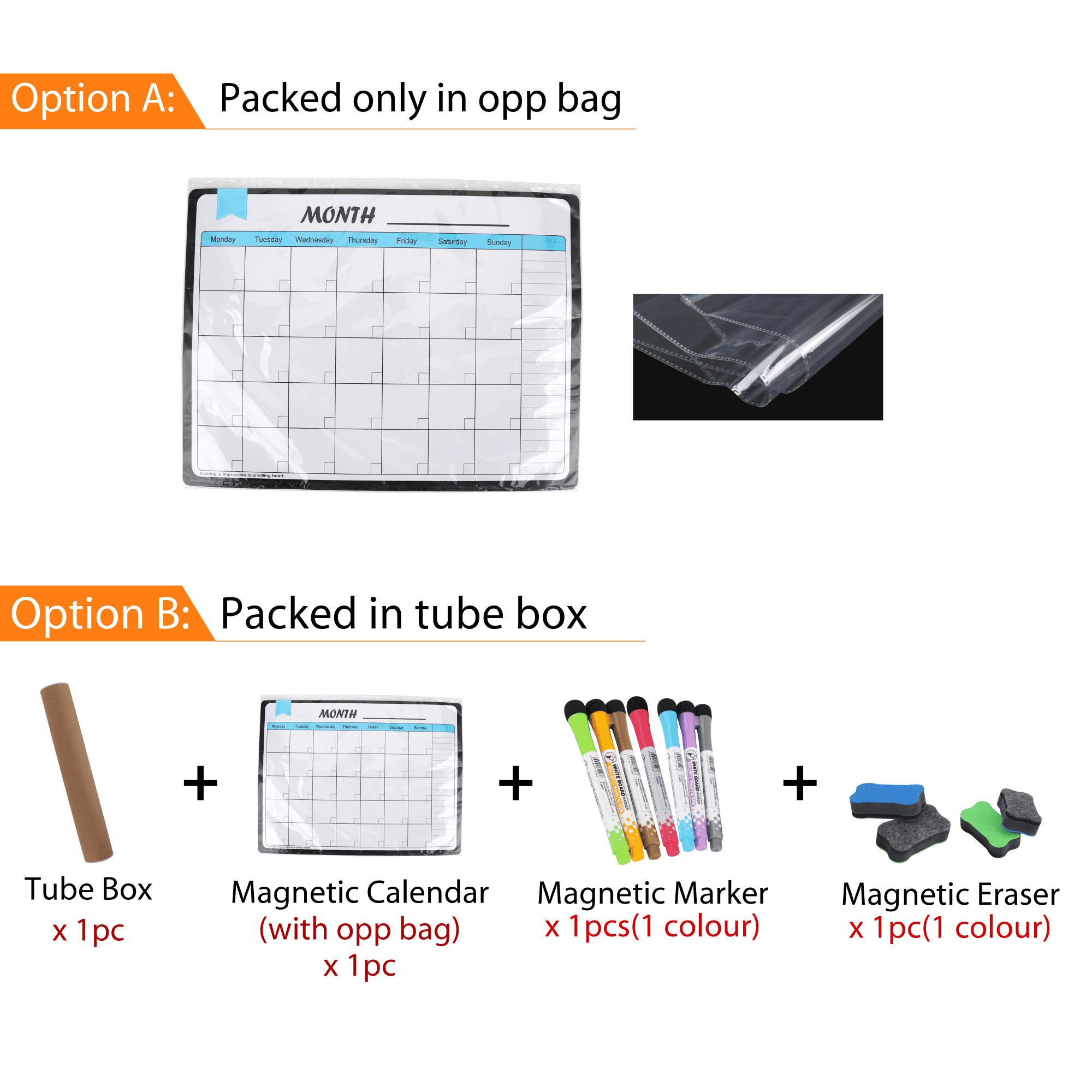 Erasable Magnetic Calendar Planner