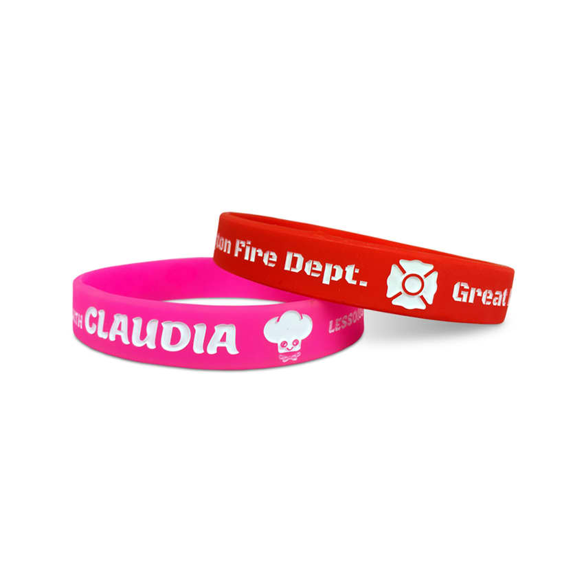 Debossed Colour Filled Wristband