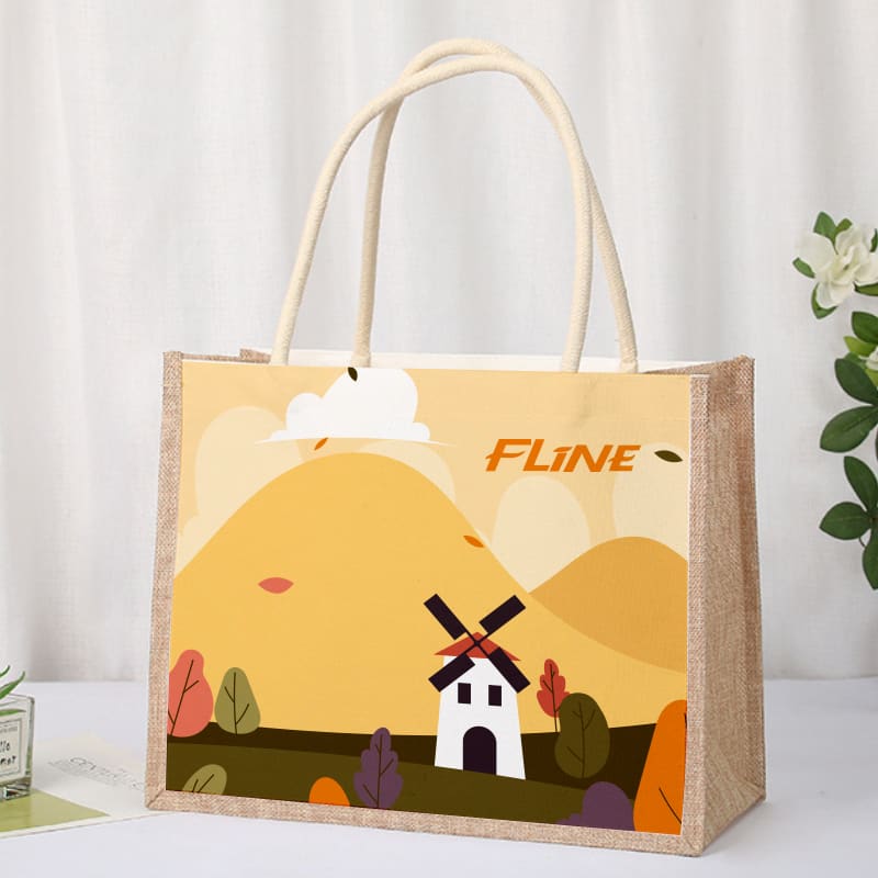Canvas and Jute Tote Bag
