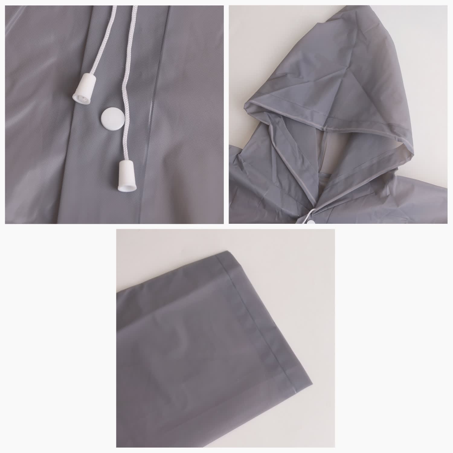 Reusable Adult PEVA Screen Print Raincoat