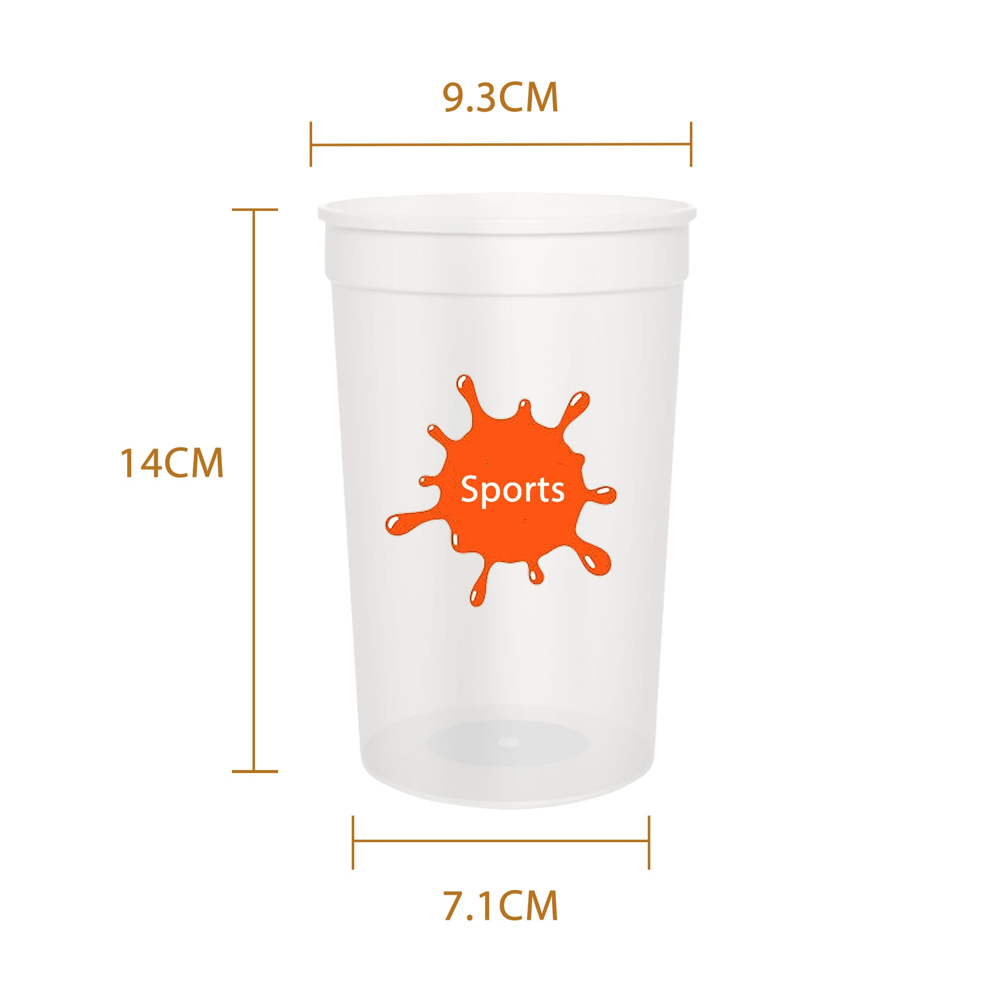 650ml Translucent Plastic Stadium Cup
