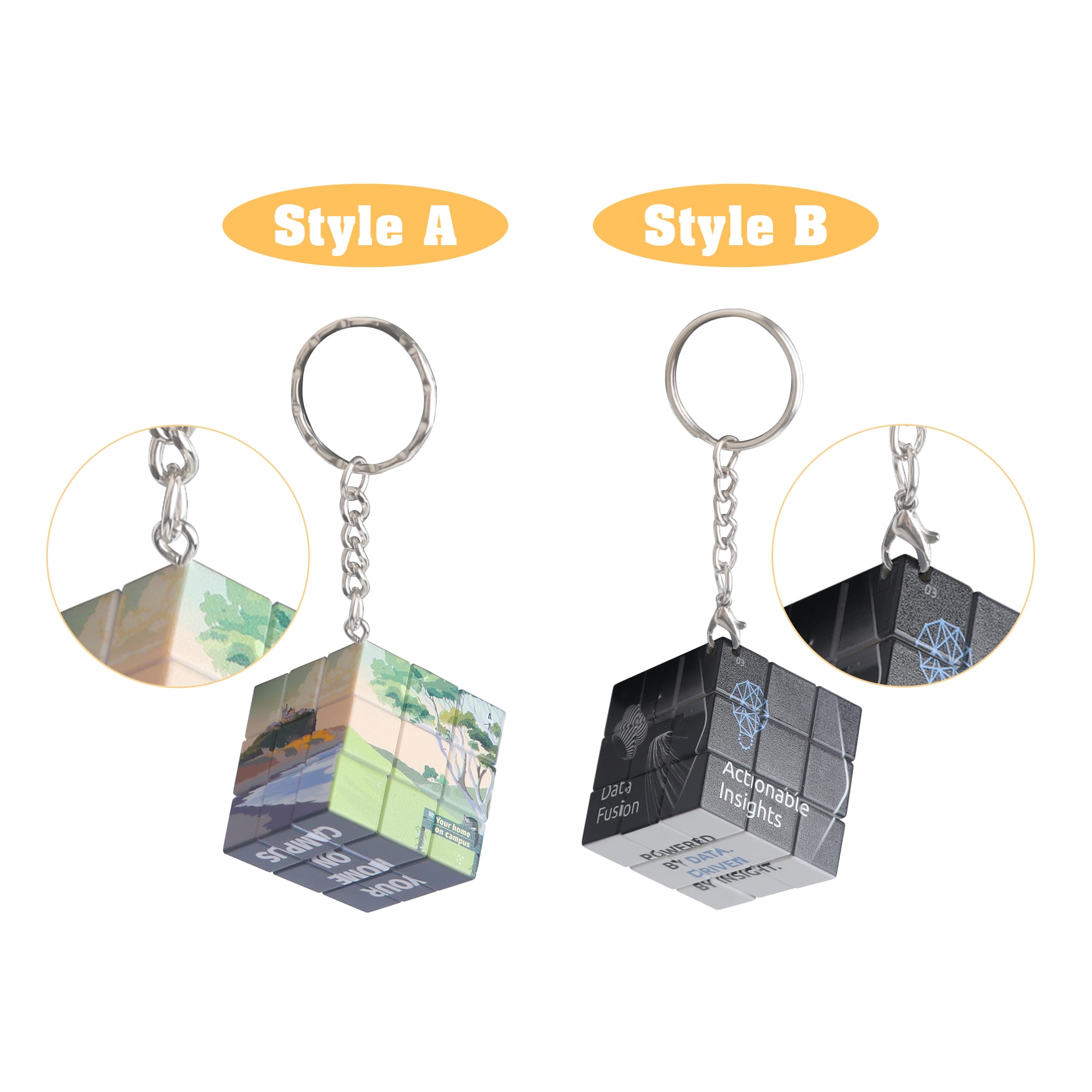 Puzzle Cubes 3x3 Keyrings