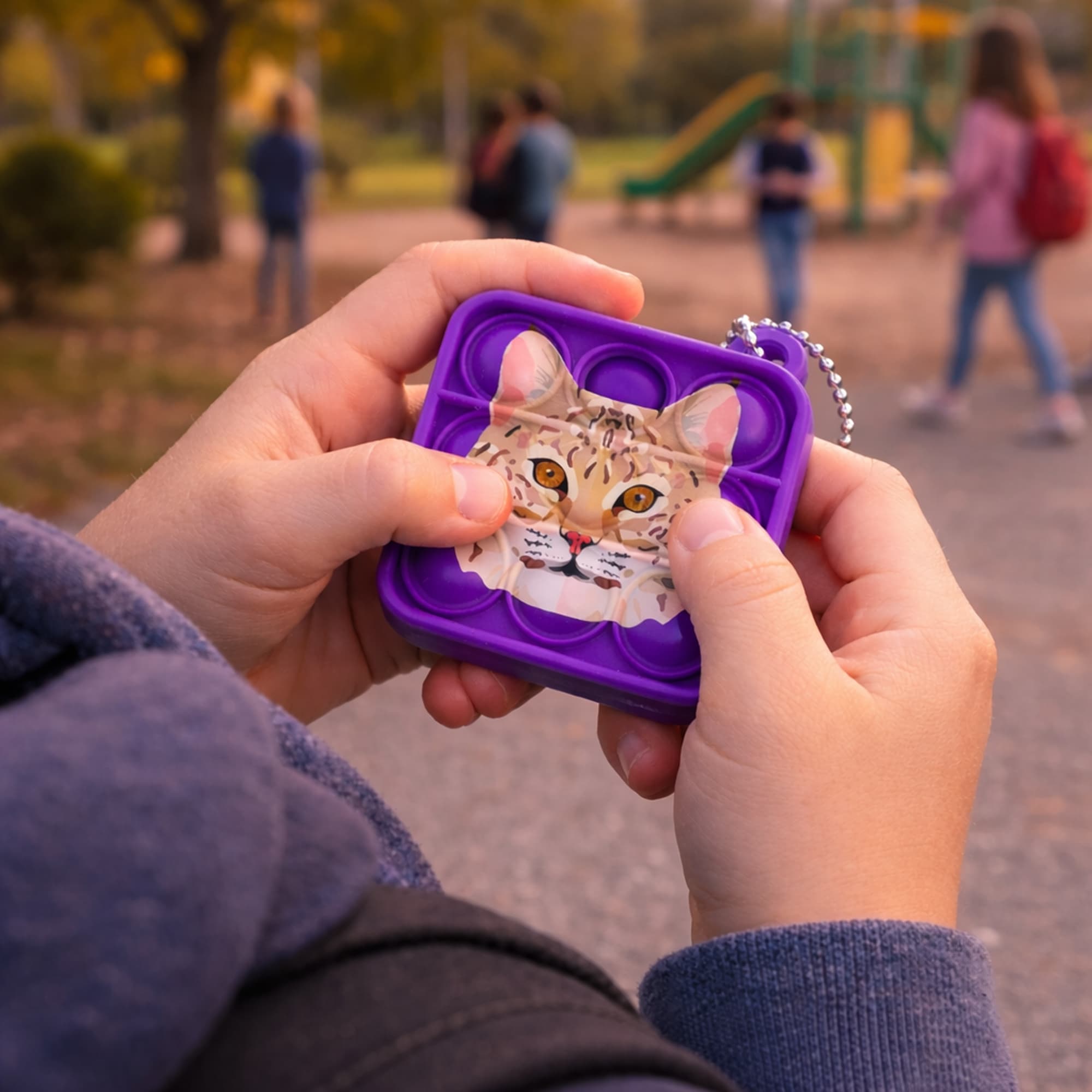 Square Fidget Keychain