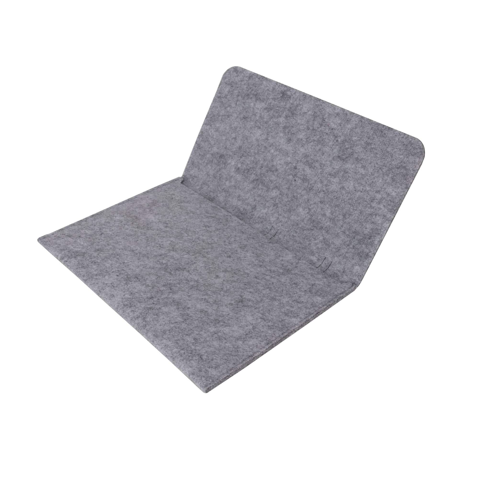 Large Grey Felt File Pouch