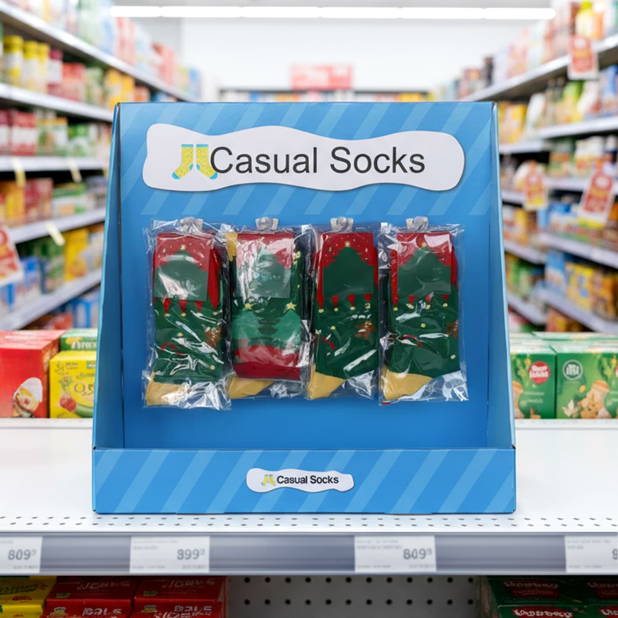 Corrugated Cardboard Counter Hooks Display