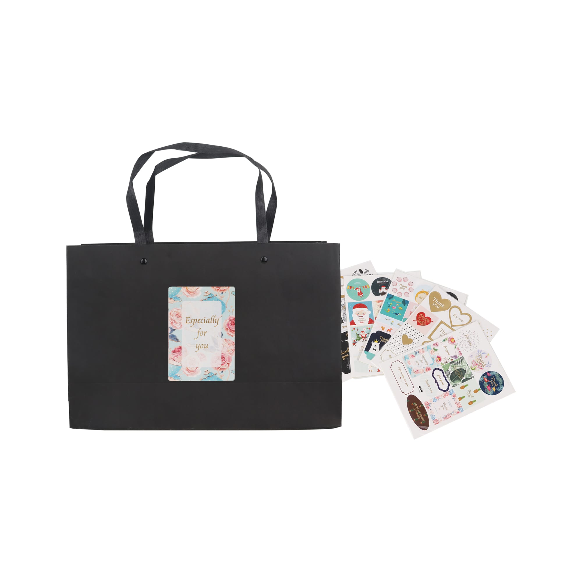Small Crosswise Paper Bag with Knitted Handle(250 x 170 x 90mm)