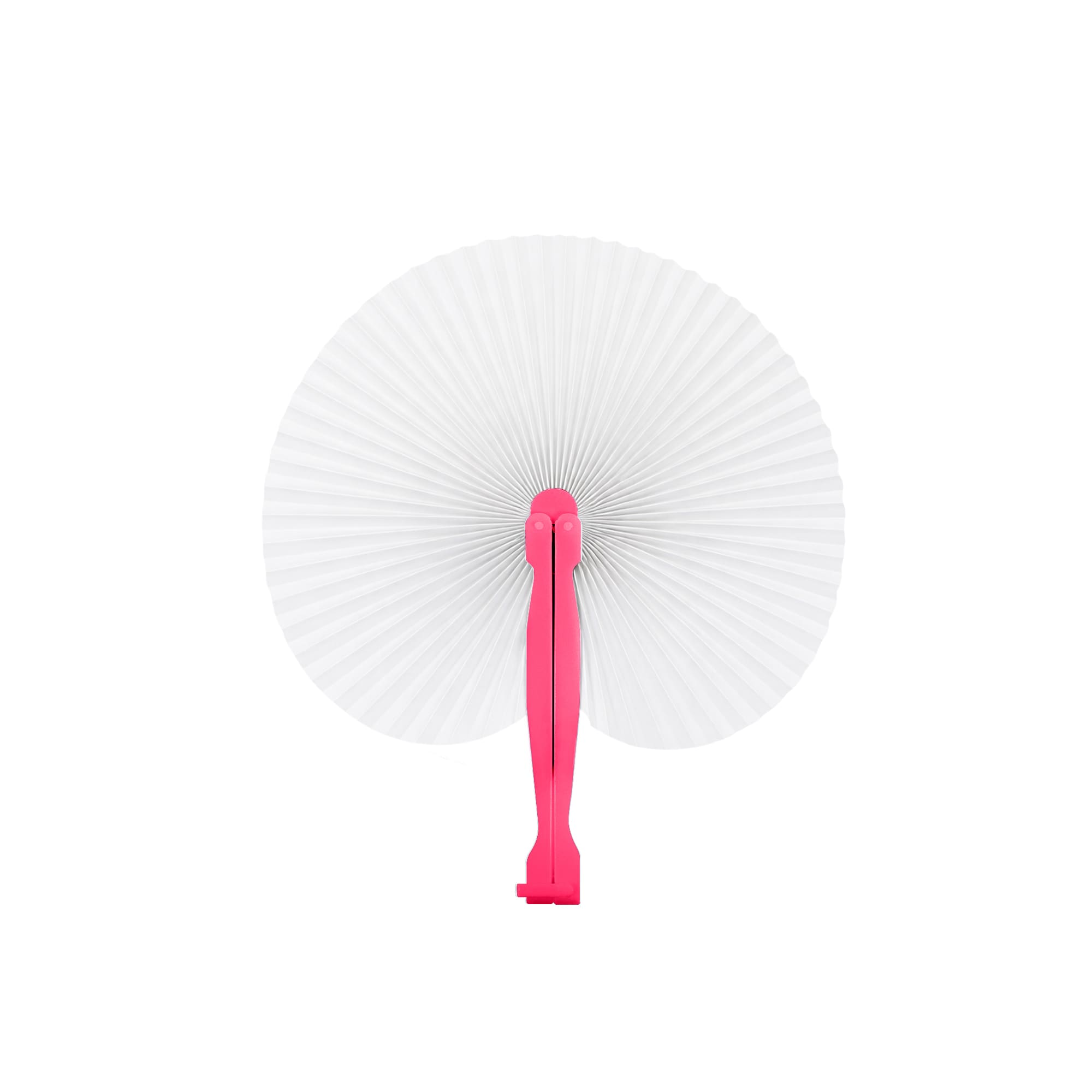 Peach Shape Plastic Handle Paper Fan