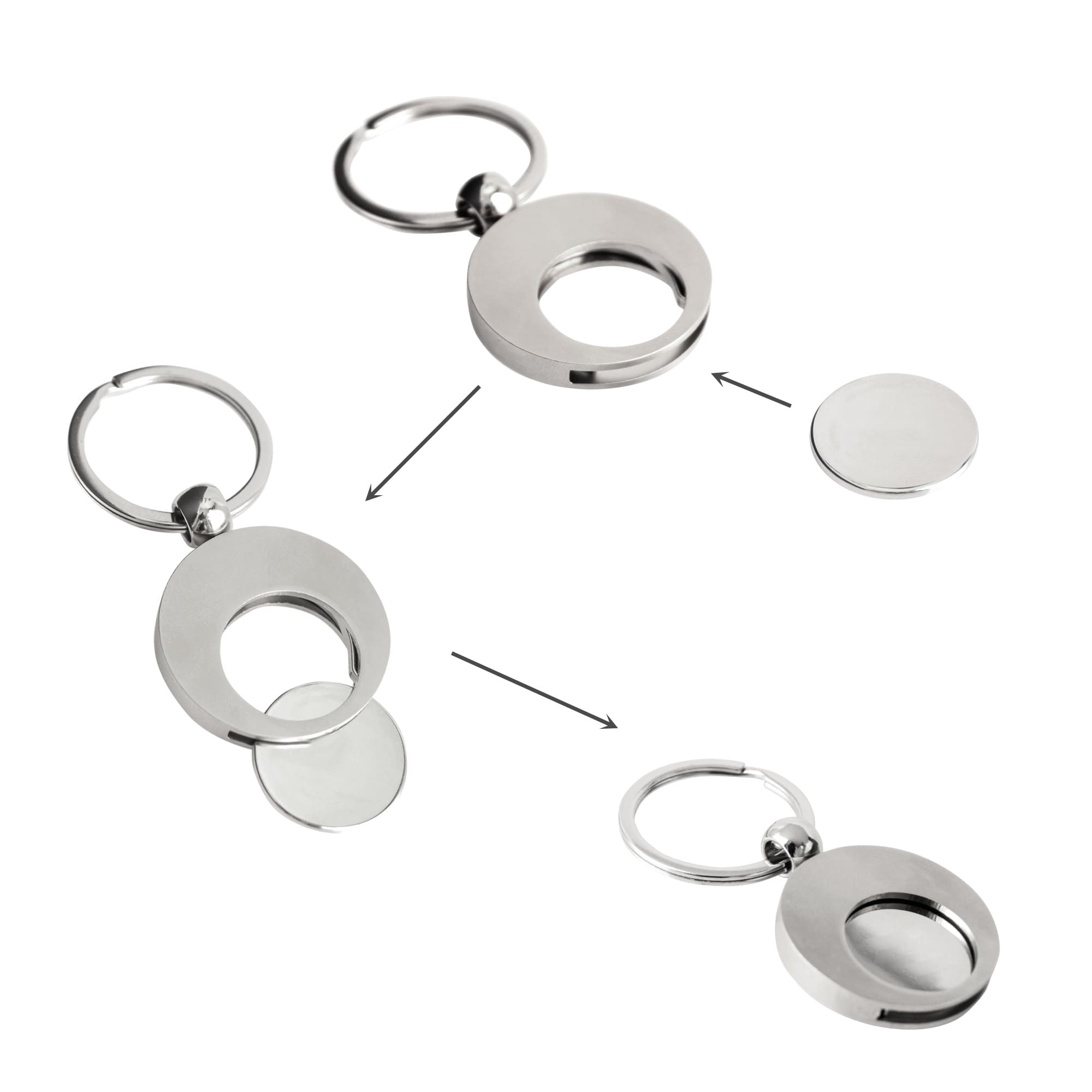 Round Trolley Coin Keyring
