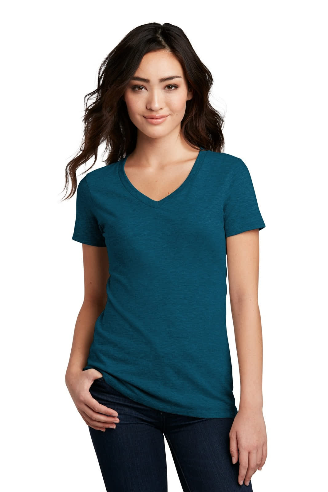 District Made Ladies Perfect Blend V-Neck Tee