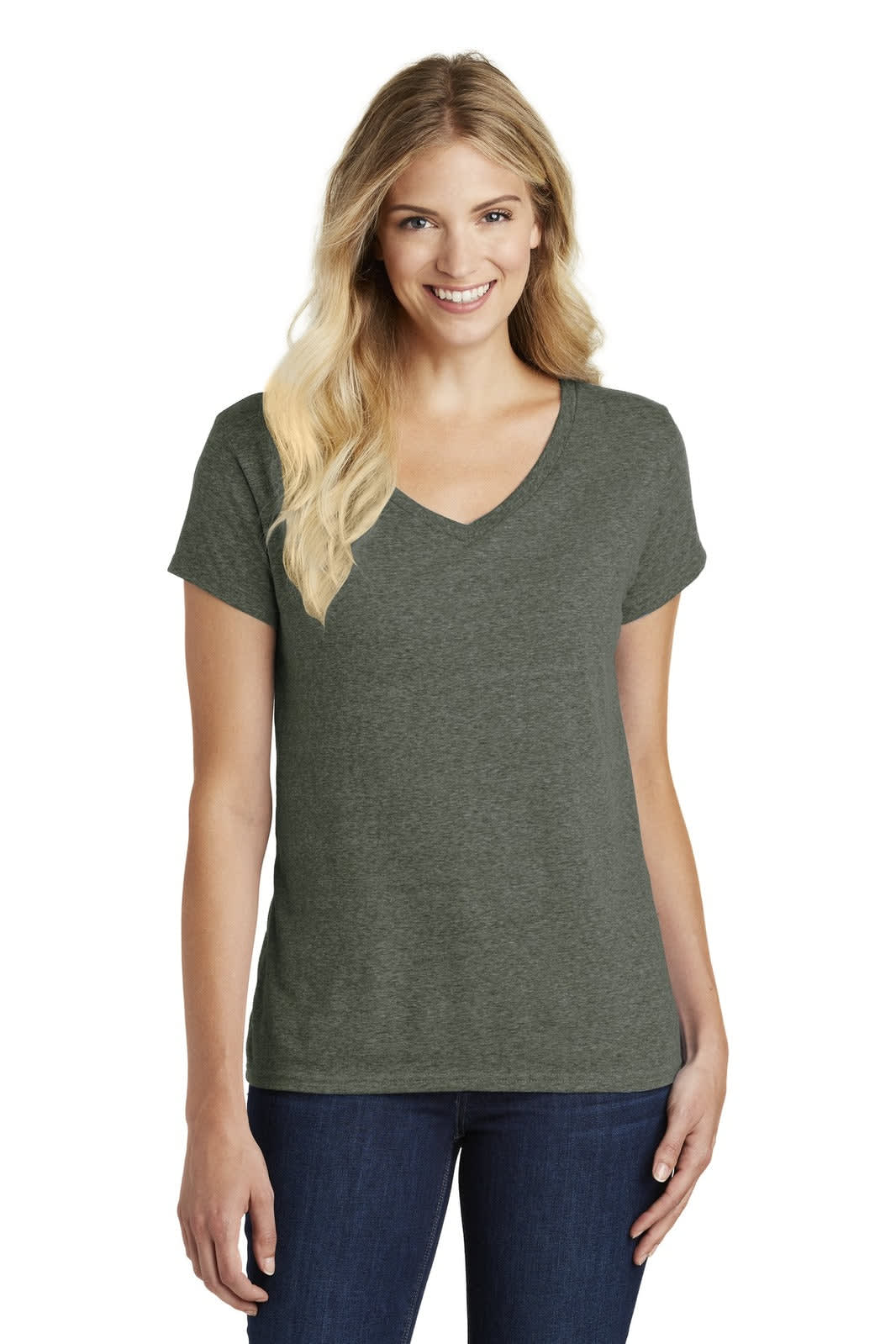 District Made Ladies Perfect Blend V-Neck Tee