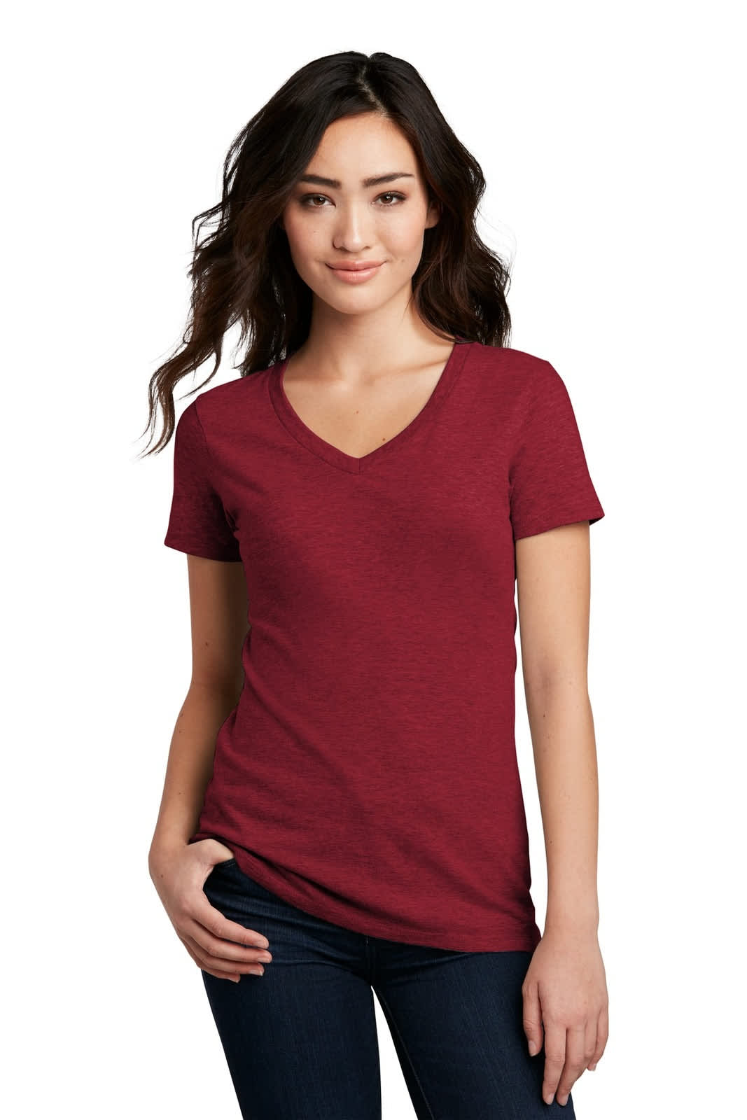 District Made Ladies Perfect Blend V-Neck Tee