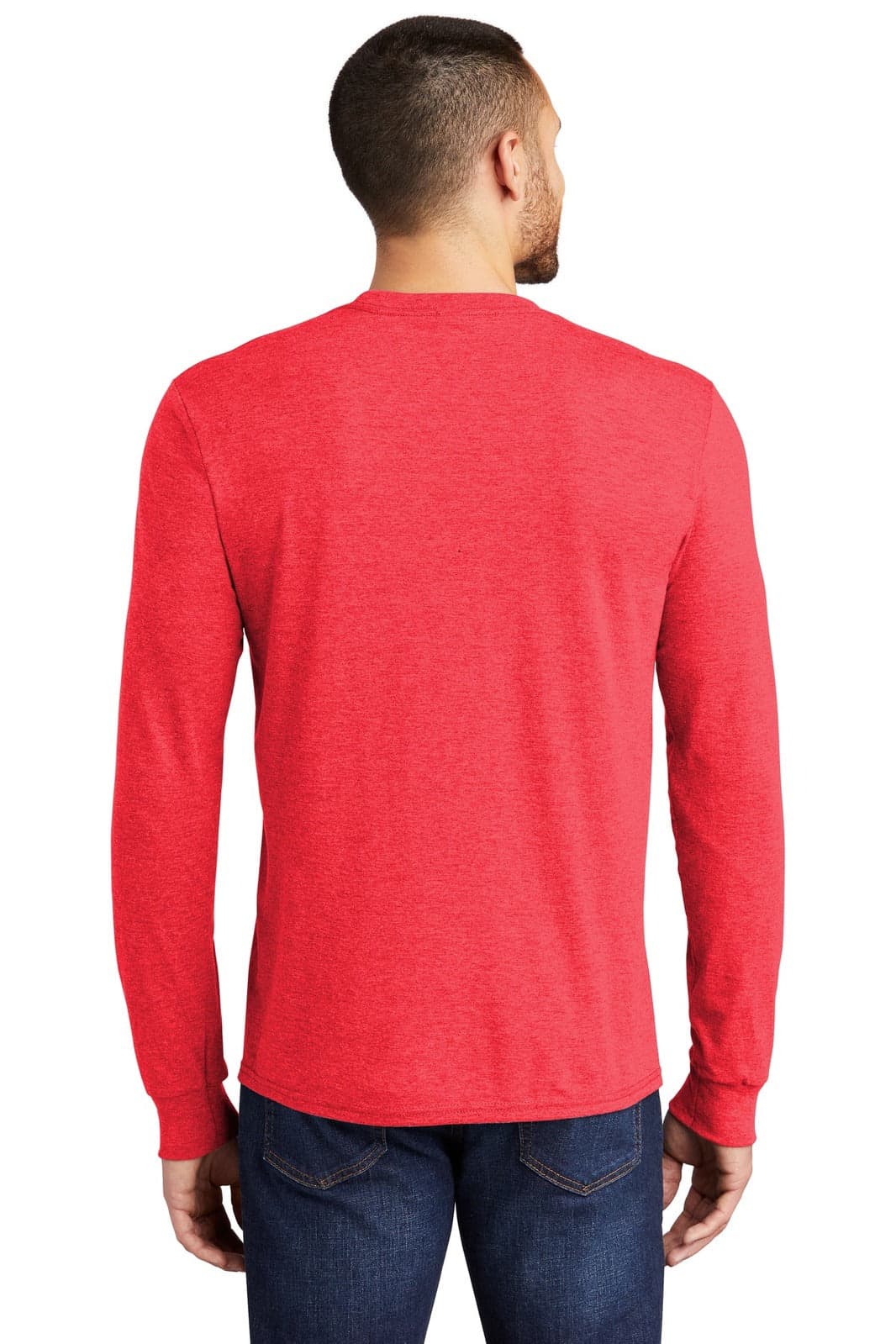 District Made Mens Perfect Tri Long Sleeve Crew Tee