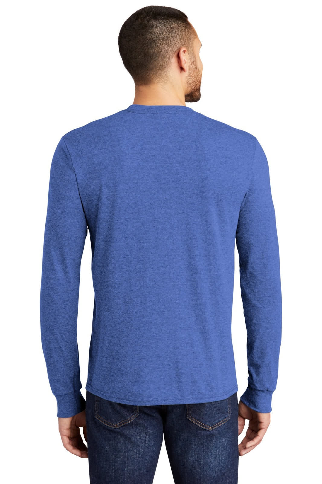 District Made Mens Perfect Tri Long Sleeve Crew Tee