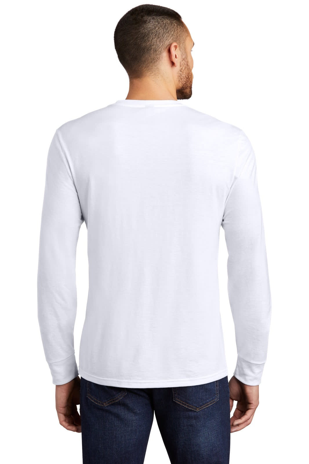 District Made Mens Perfect Tri Long Sleeve Crew Tee