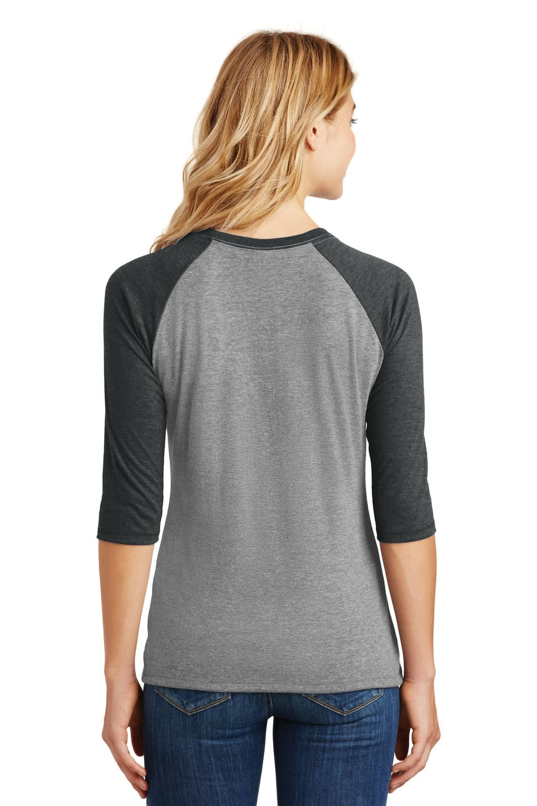 District Made Ladies Perfect Tri 3/4-Sleeve Raglan