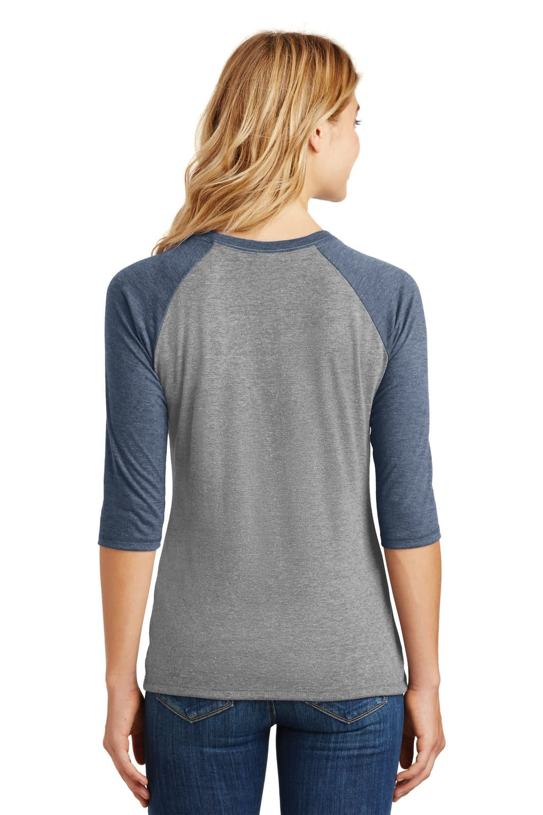 District Made Ladies Perfect Tri 3/4-Sleeve Raglan