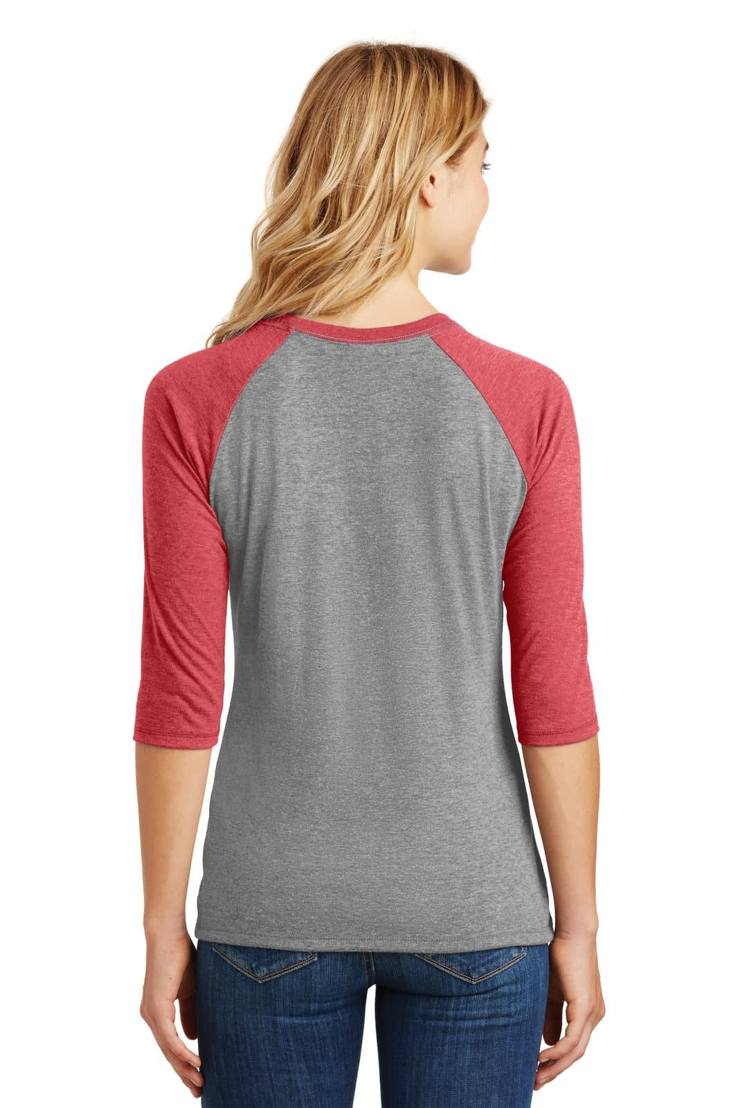 District Made Ladies Perfect Tri 3/4-Sleeve Raglan
