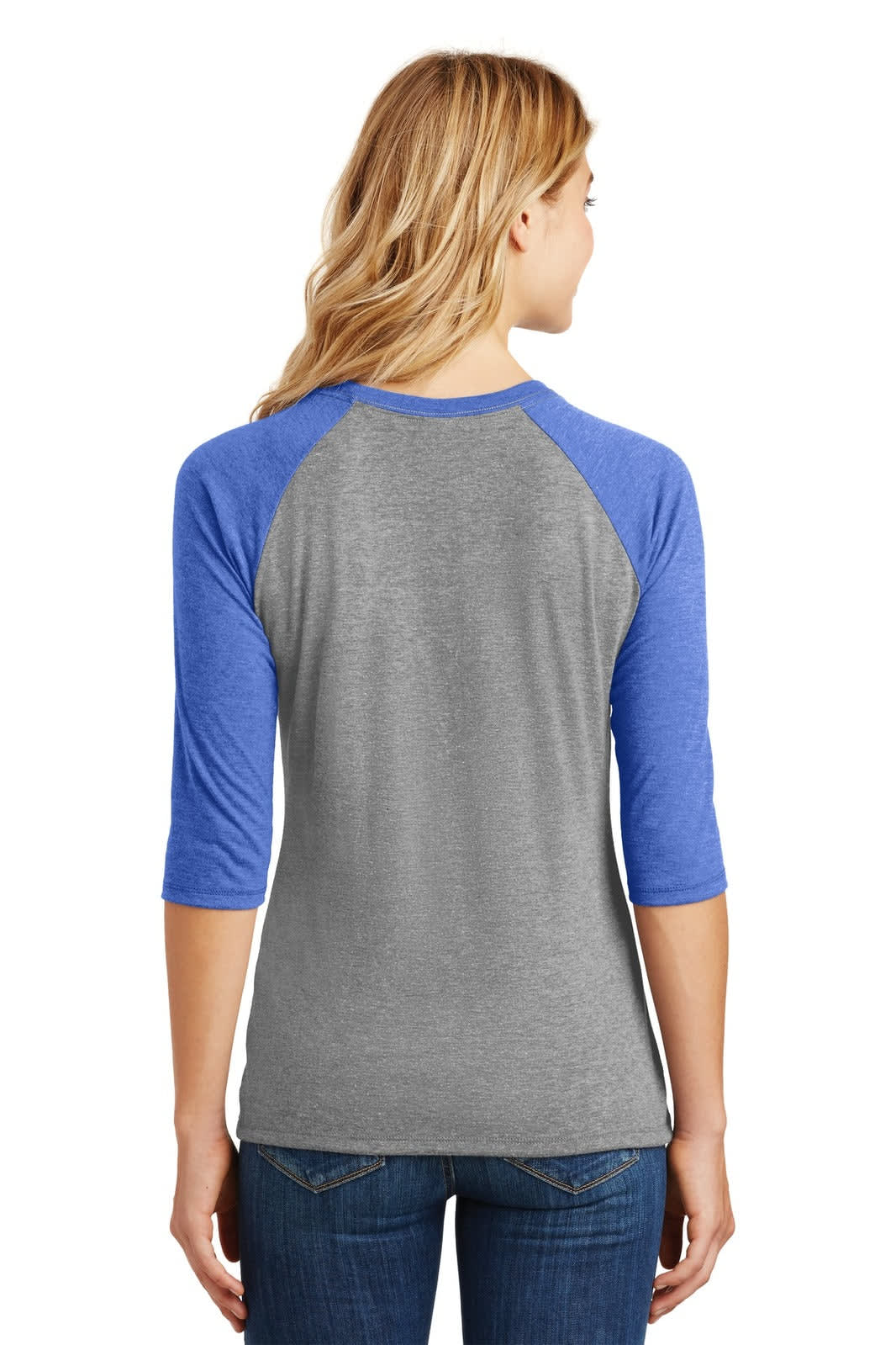 District Made Ladies Perfect Tri 3/4-Sleeve Raglan