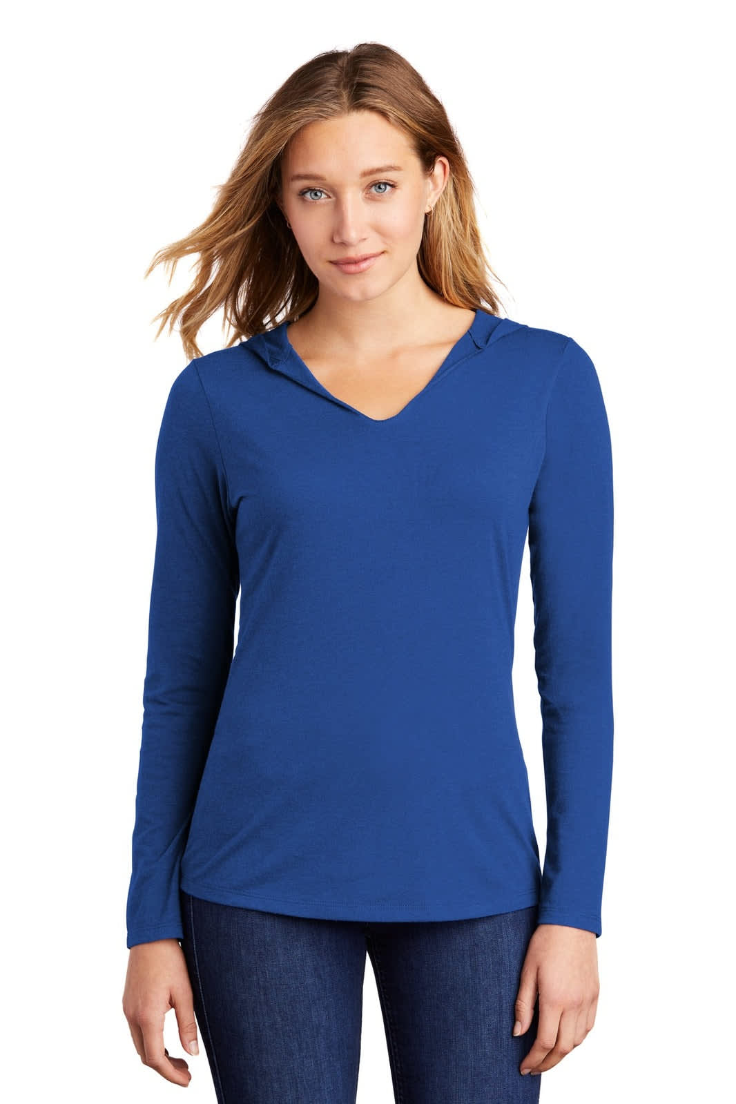 District Made Ladies Perfect Tri Long Sleeve Hoodie