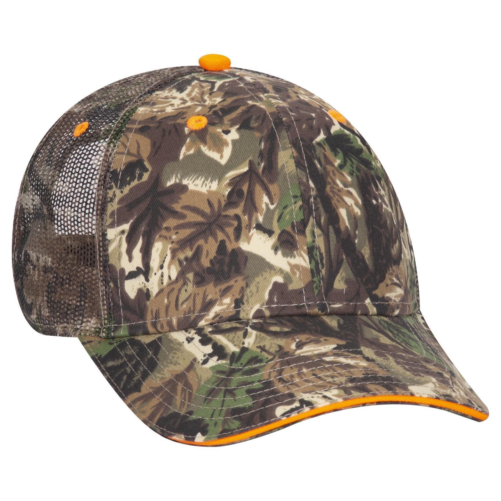 Camo 6 Panel Low Profile Trucker Cap