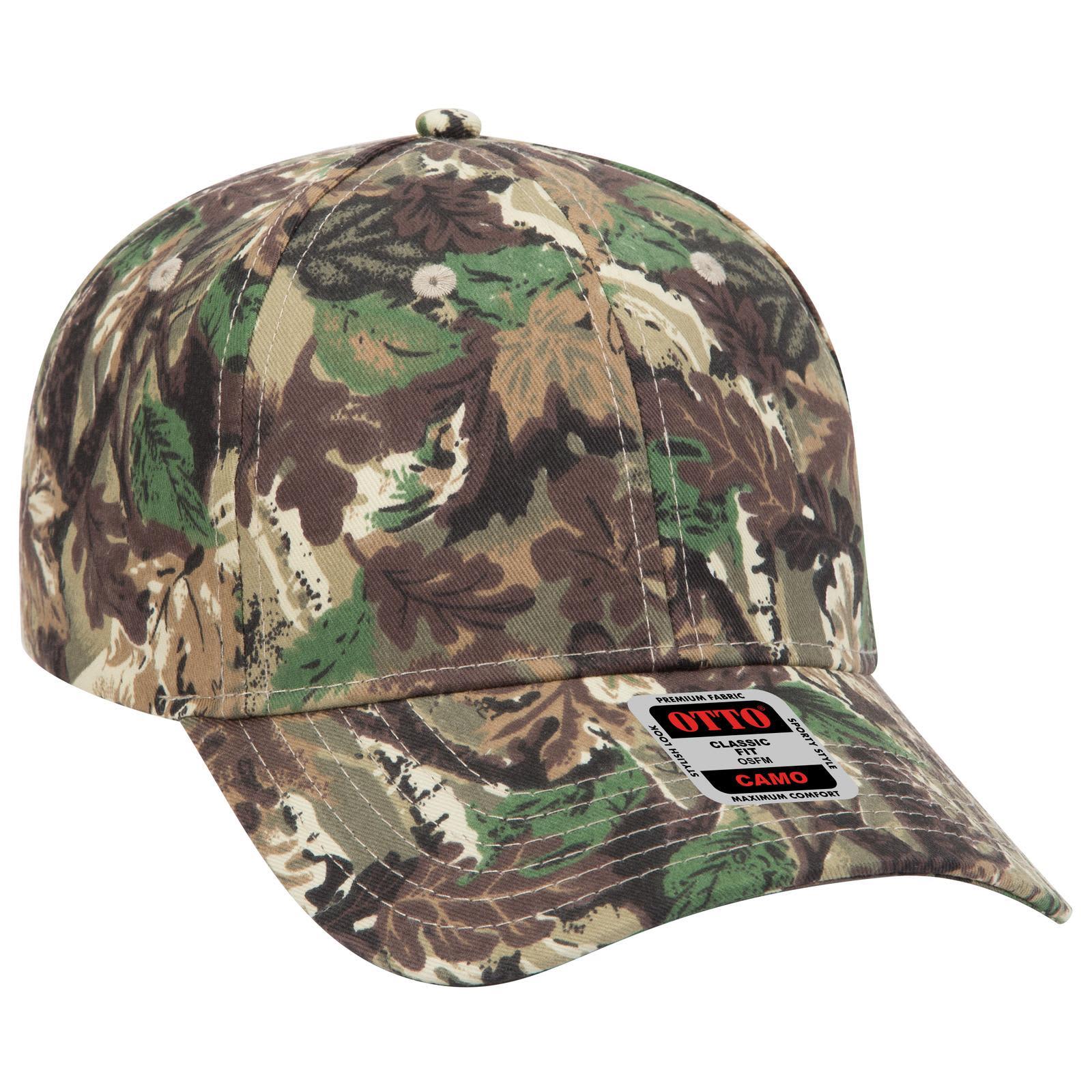 Camo 6 Panel Low Profile Baseball Cap Camo