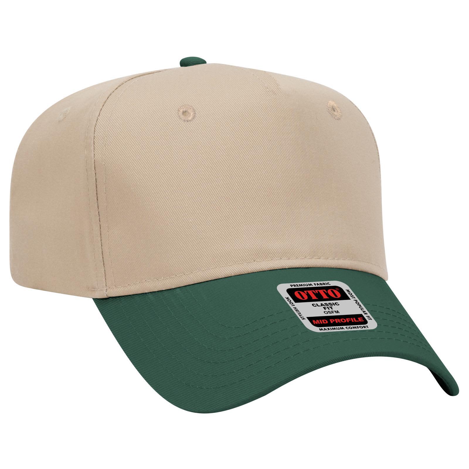 5 Panel Mid Crown Baseball Cap