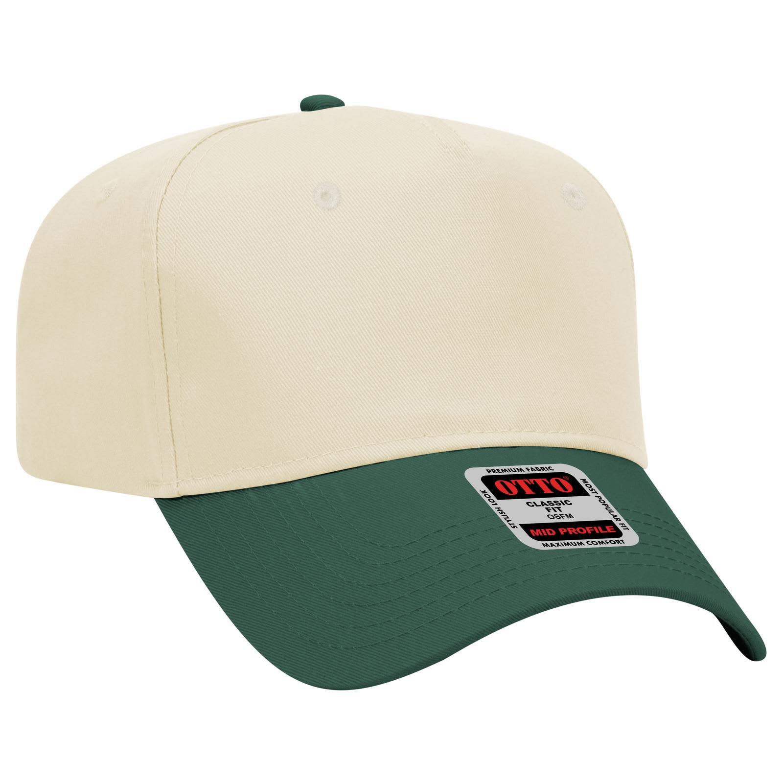 5 Panel Mid Crown Baseball Cap