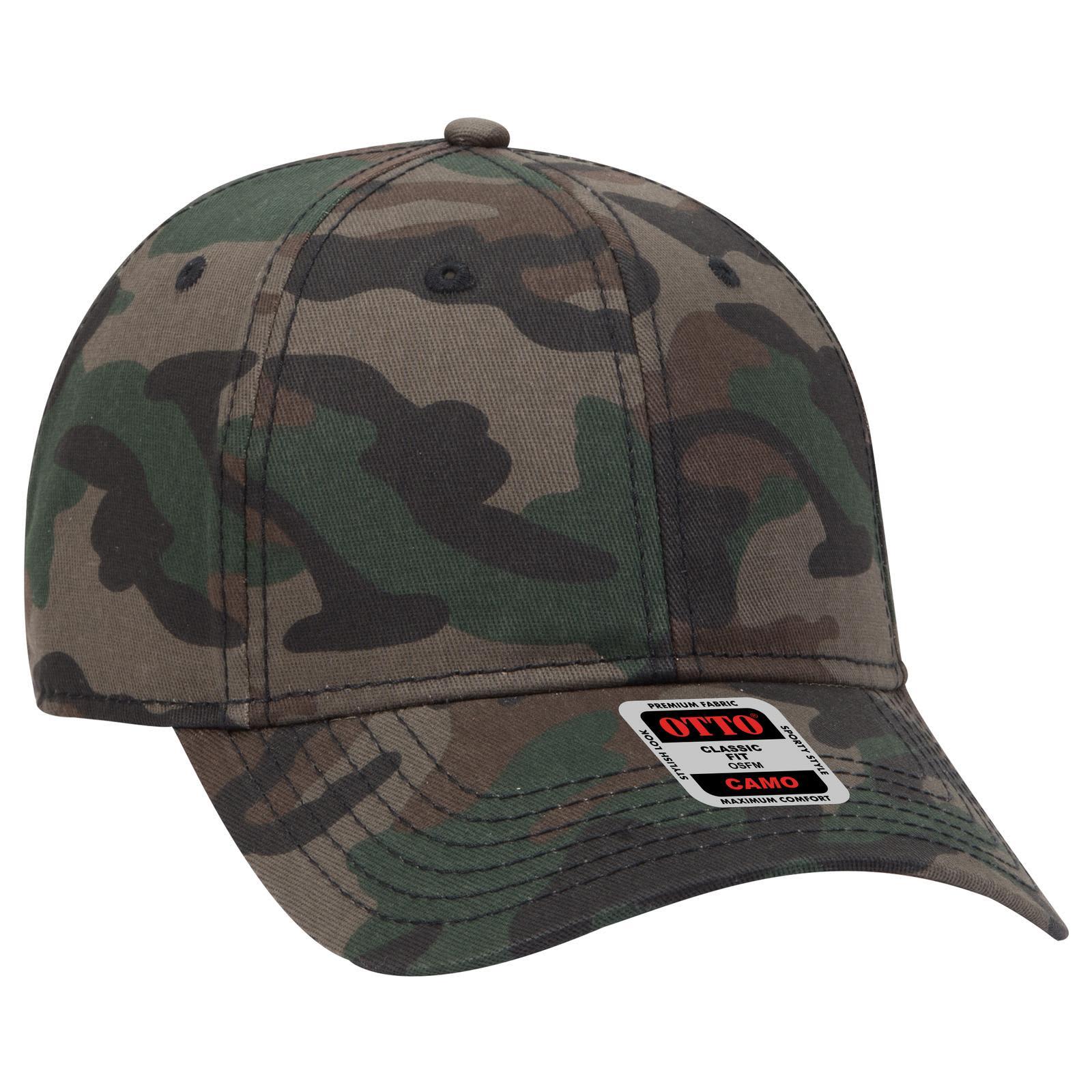 Camo 6 Panel Low Profile Baseball Cap Camo