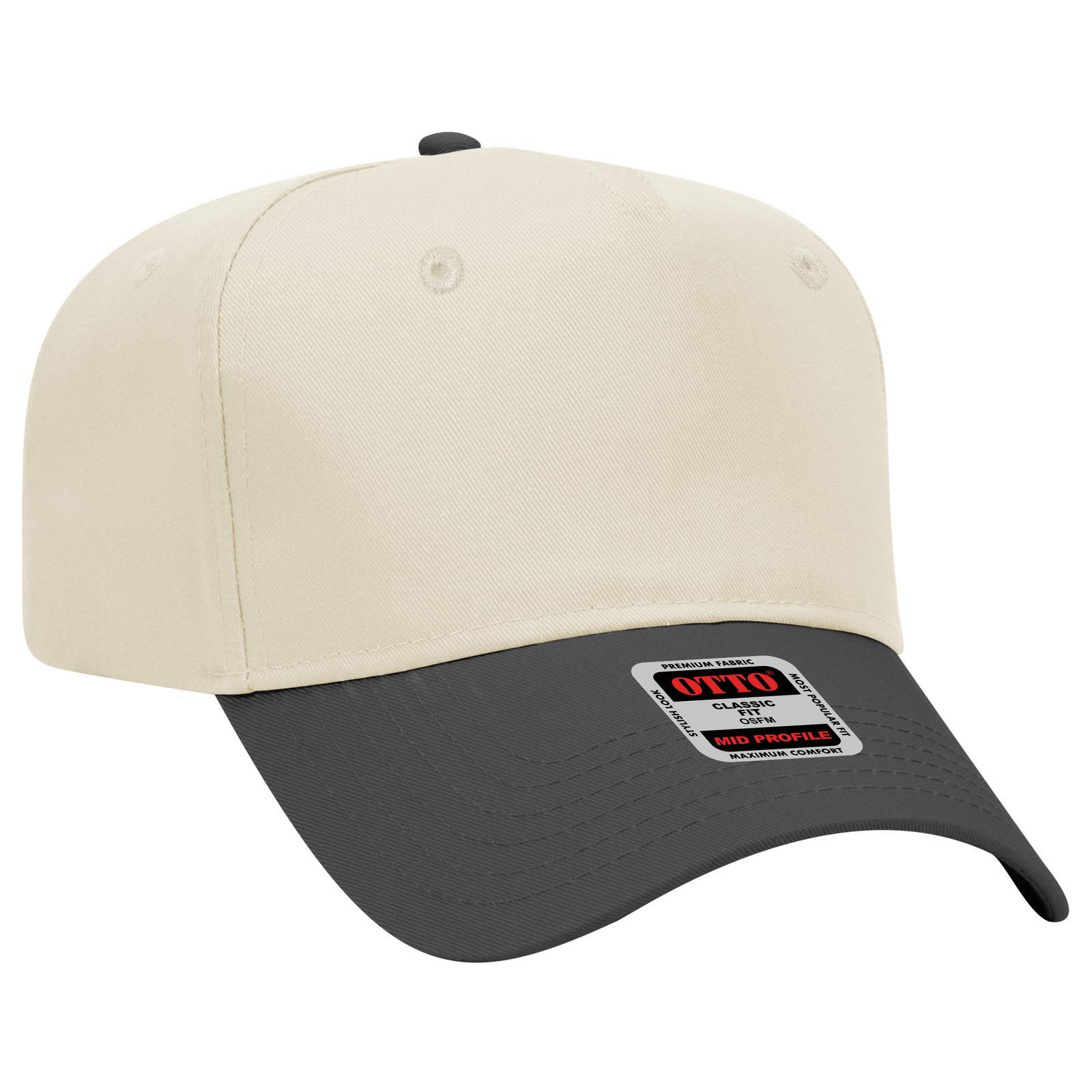5 Panel Mid Crown Baseball Cap