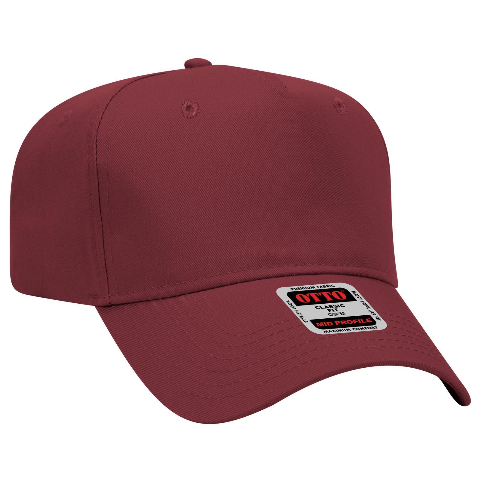 5 Panel Mid Crown Baseball Cap