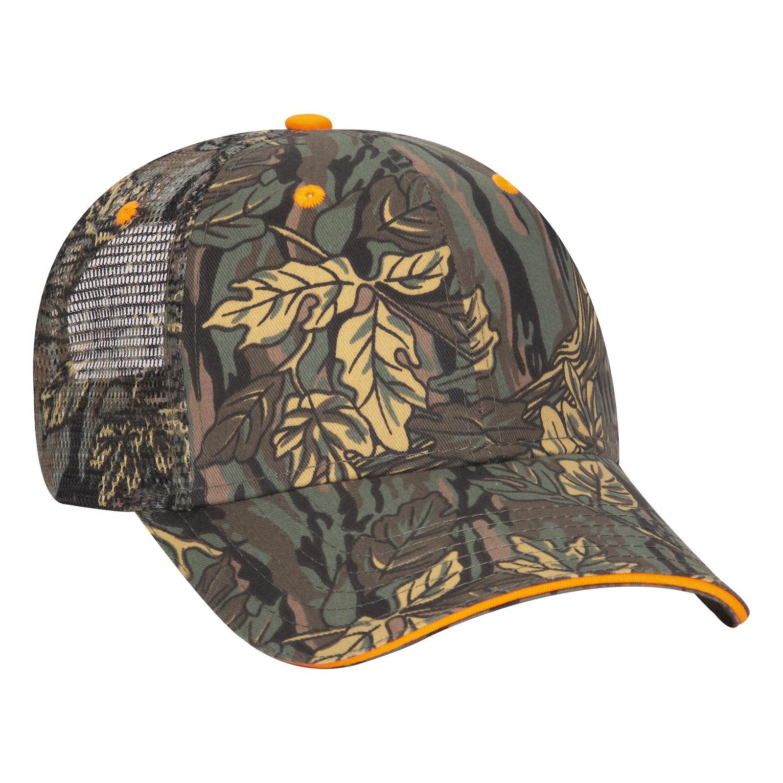 Camo 6 Panel Low Profile Trucker Cap