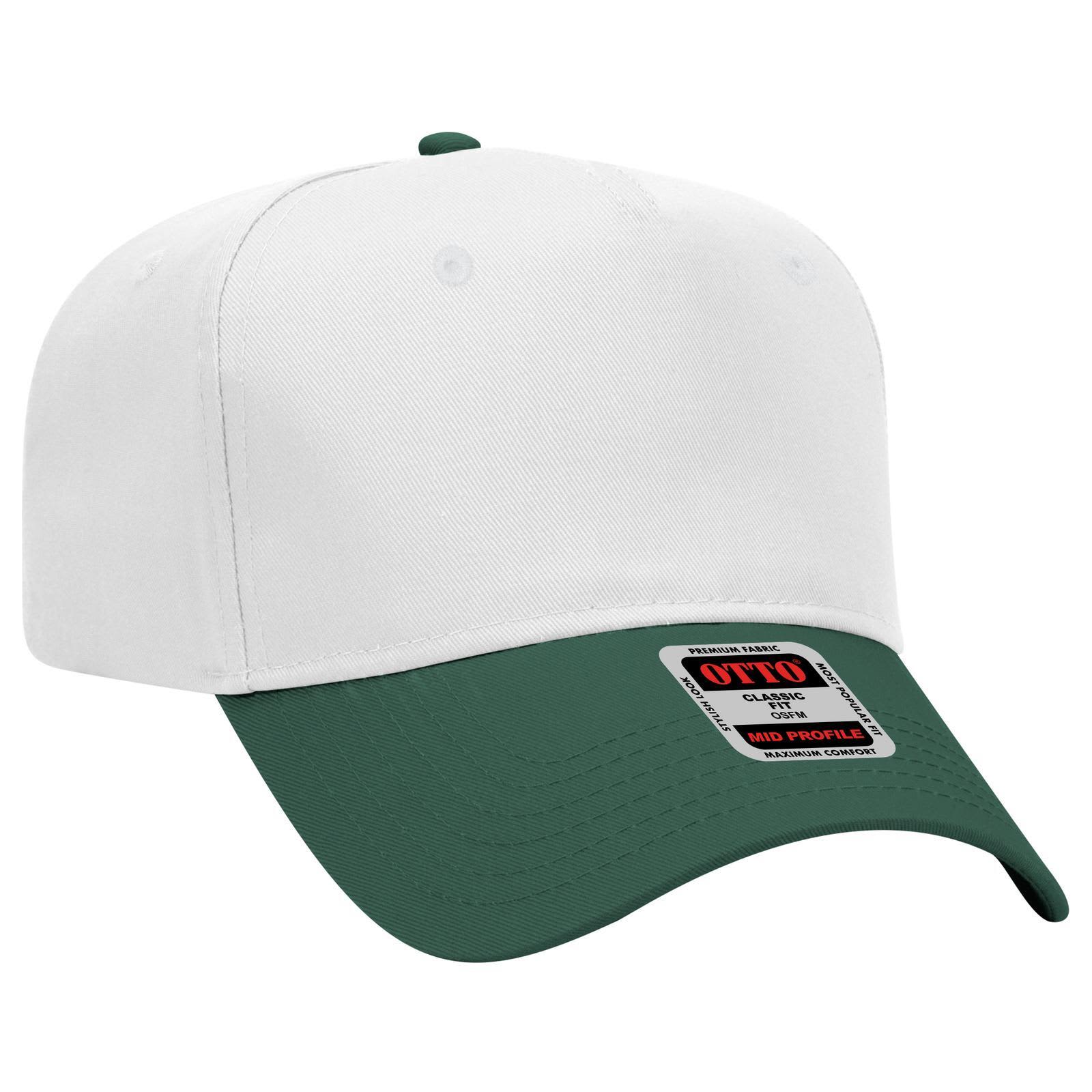 5 Panel Mid Crown Baseball Cap