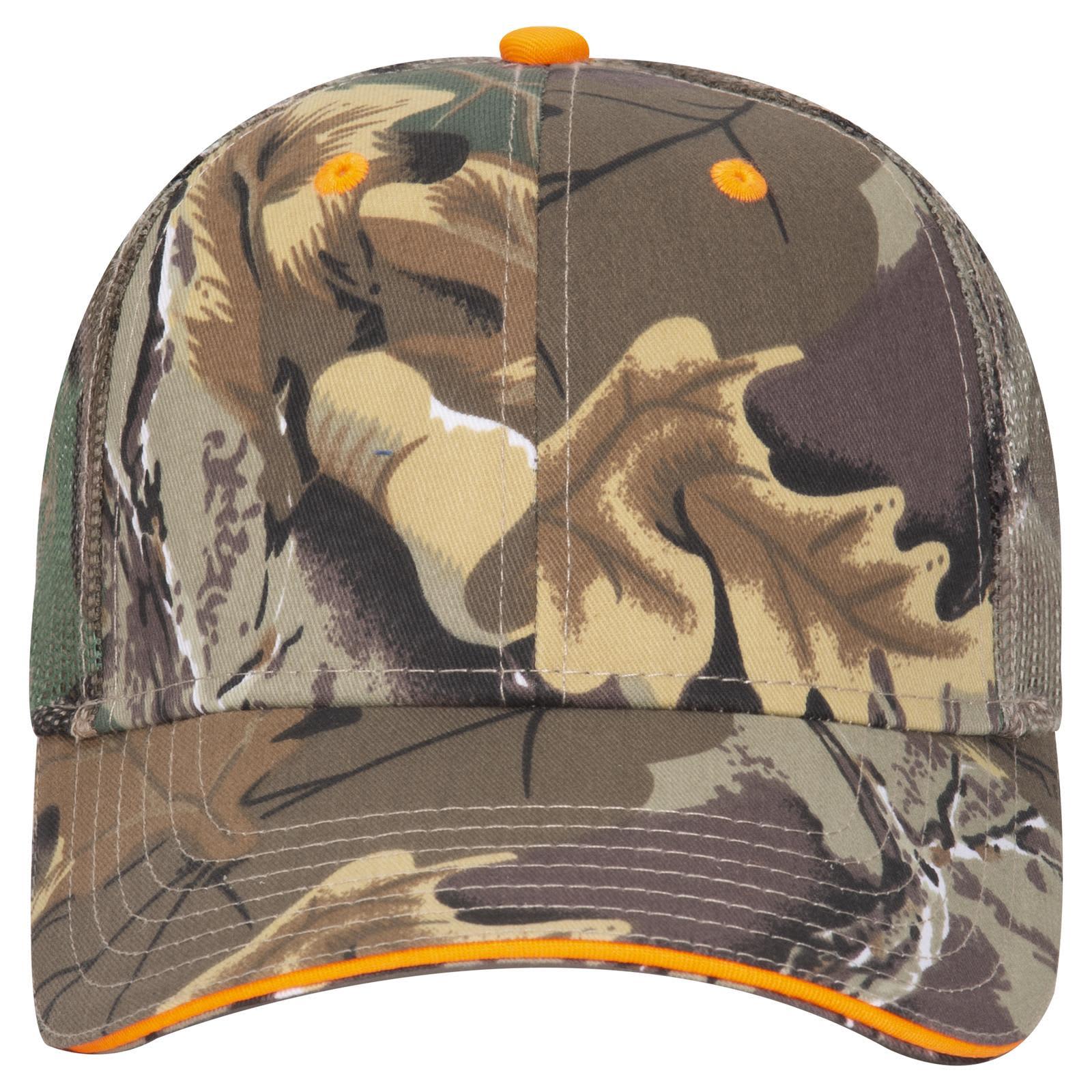 Camo 6 Panel Low Profile Trucker Cap