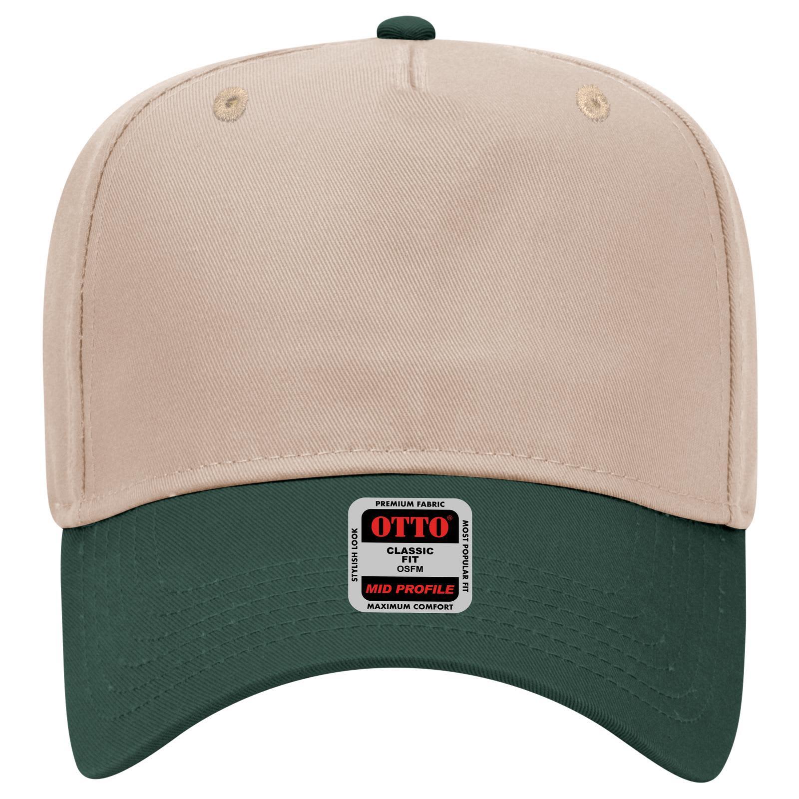 5 Panel Mid Crown Baseball Cap
