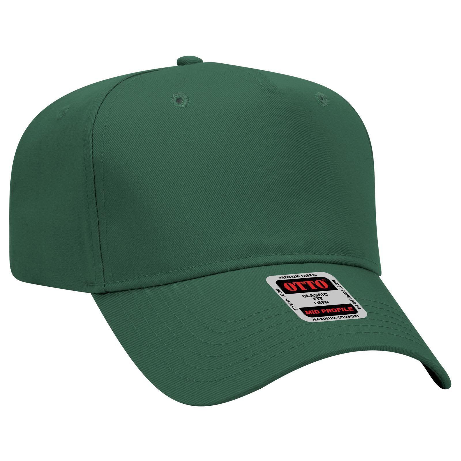 5 Panel Mid Crown Baseball Cap