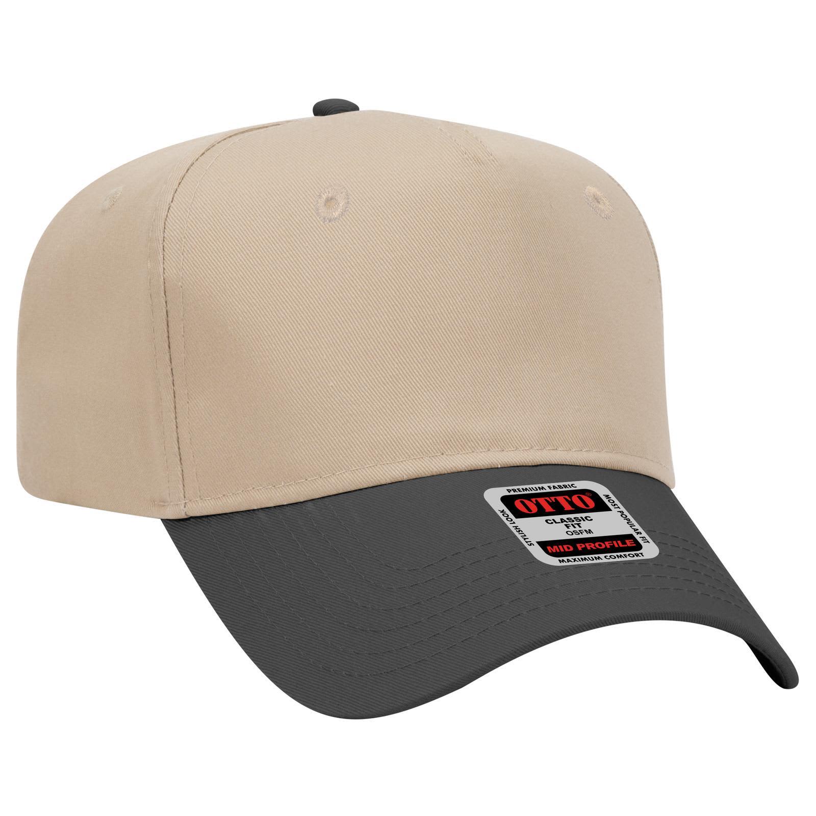 5 Panel Mid Crown Baseball Cap