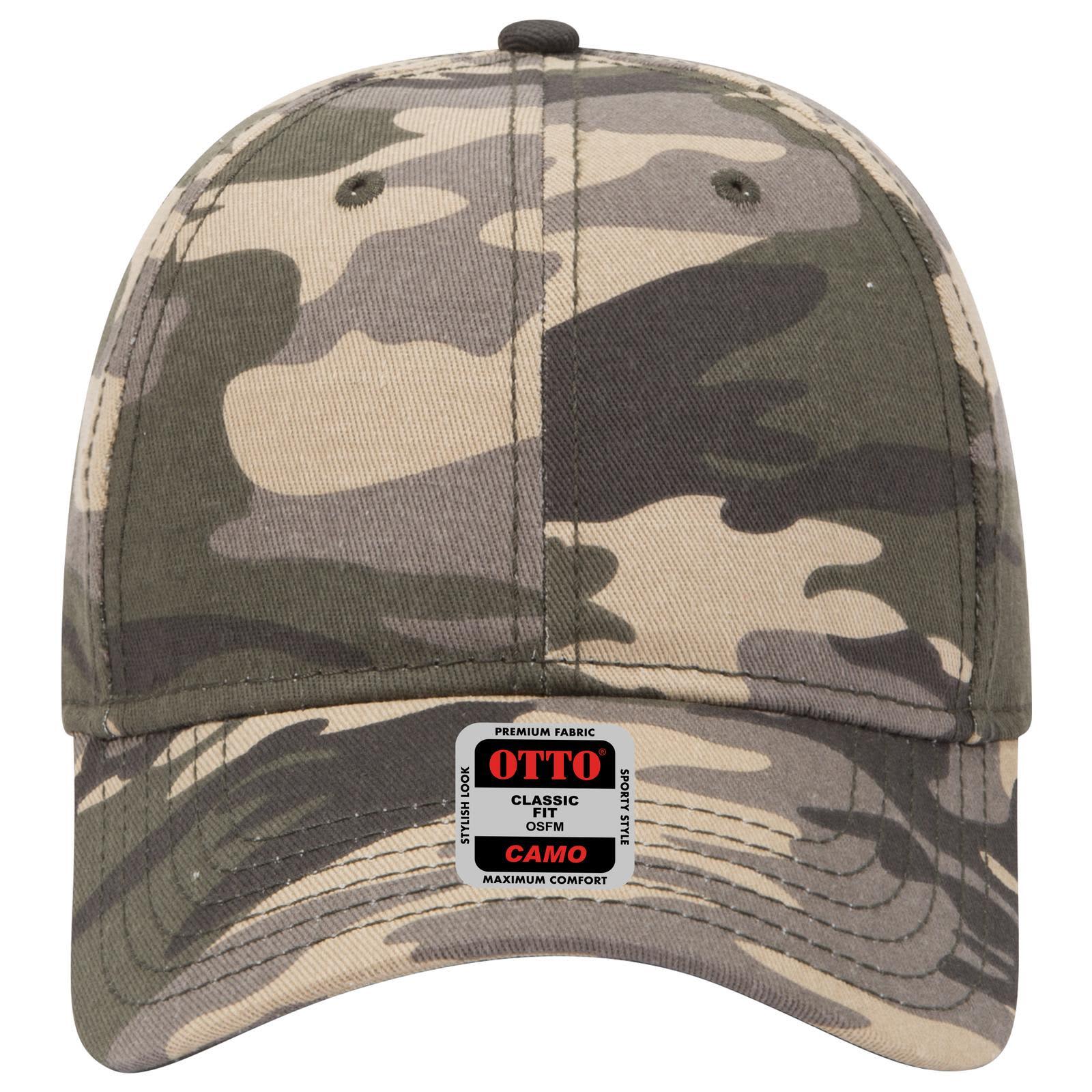 Camo 6 Panel Low Profile Baseball Cap Camo
