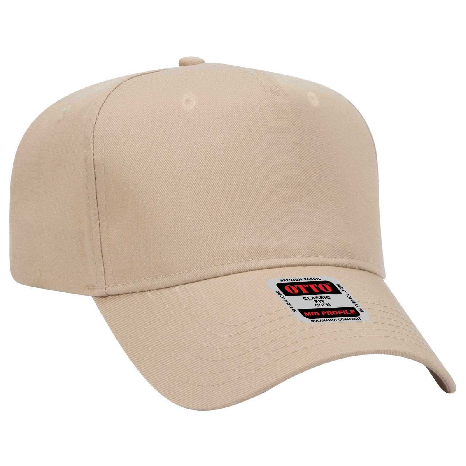 5 Panel Mid Crown Baseball Cap