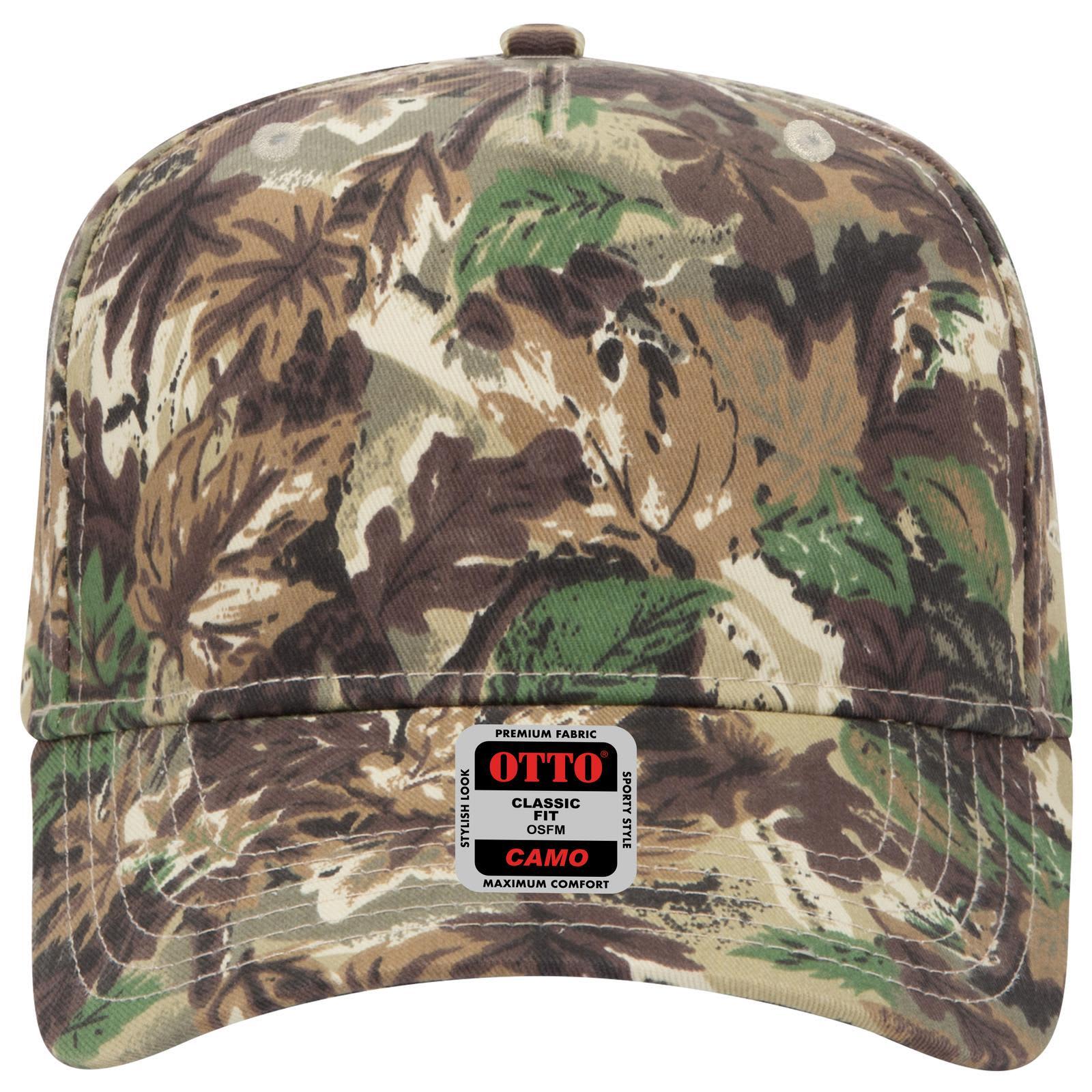 Camo 5 Panel Mid Profile Baseball Cap