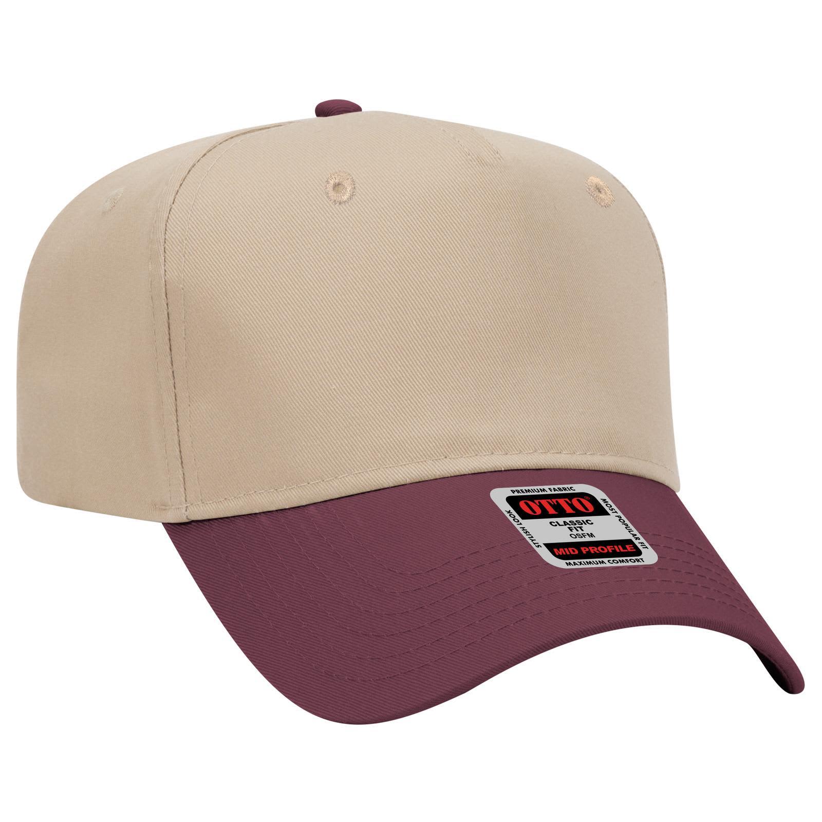 5 Panel Mid Crown Baseball Cap