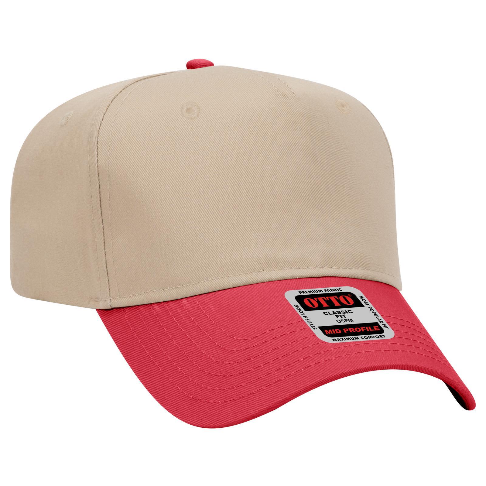 5 Panel Mid Crown Baseball Cap