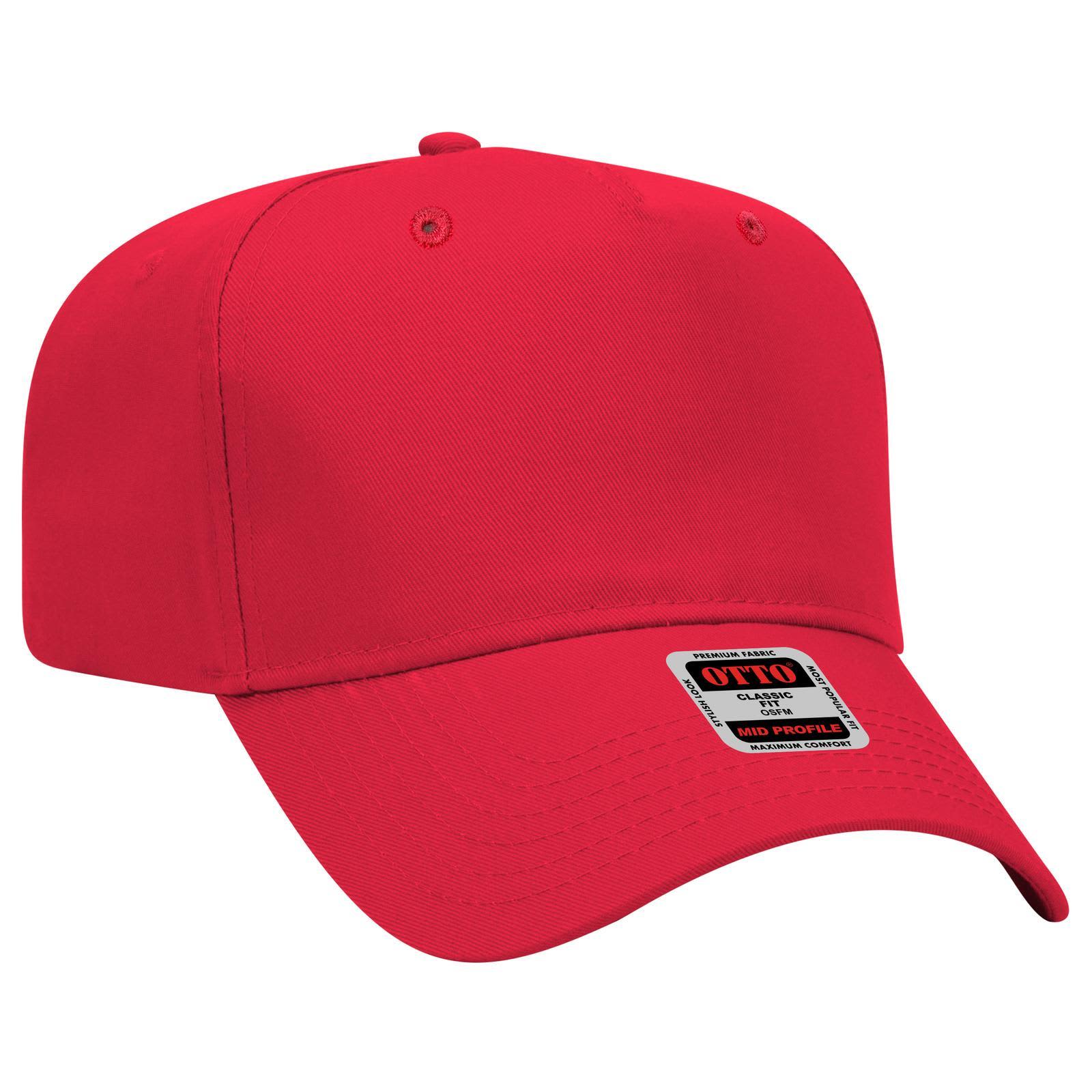 5 Panel Mid Crown Baseball Cap