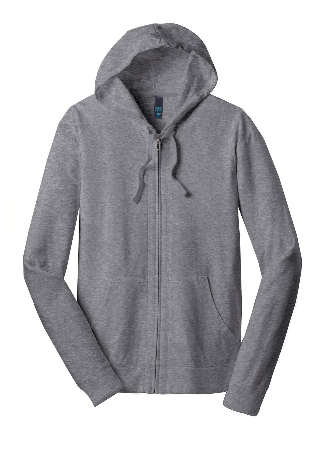 District Young Mens Jersey Full-Zip Hoodie