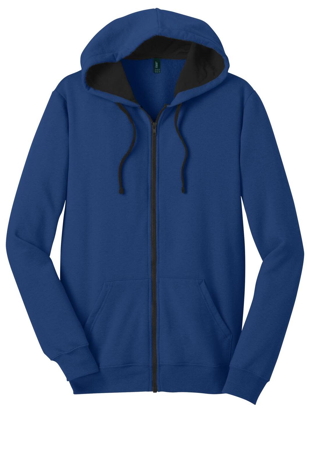 District - Young Mens The Concert Fleece Full-Zip Hoodie