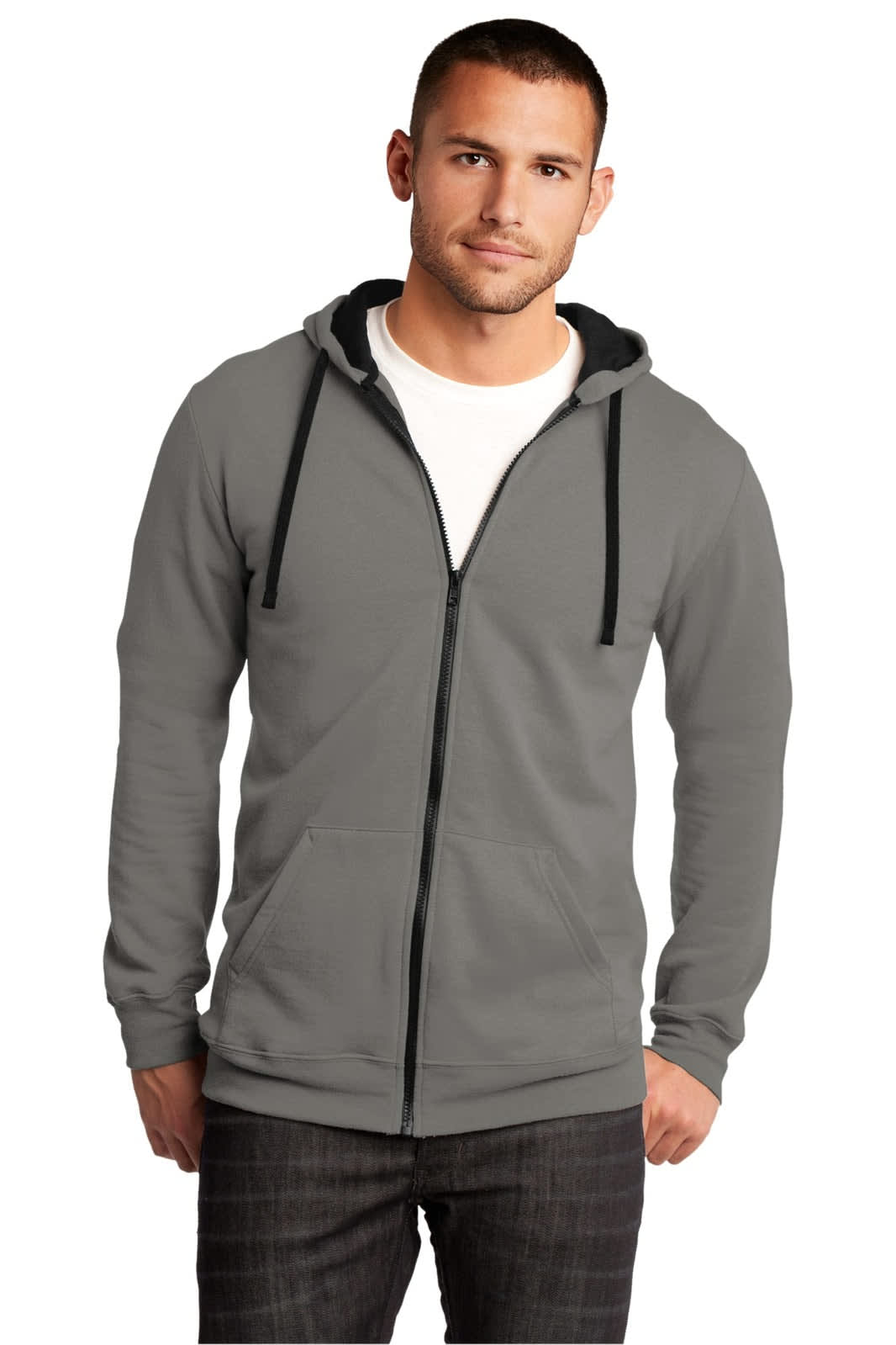 District - Young Mens The Concert Fleece Full-Zip Hoodie