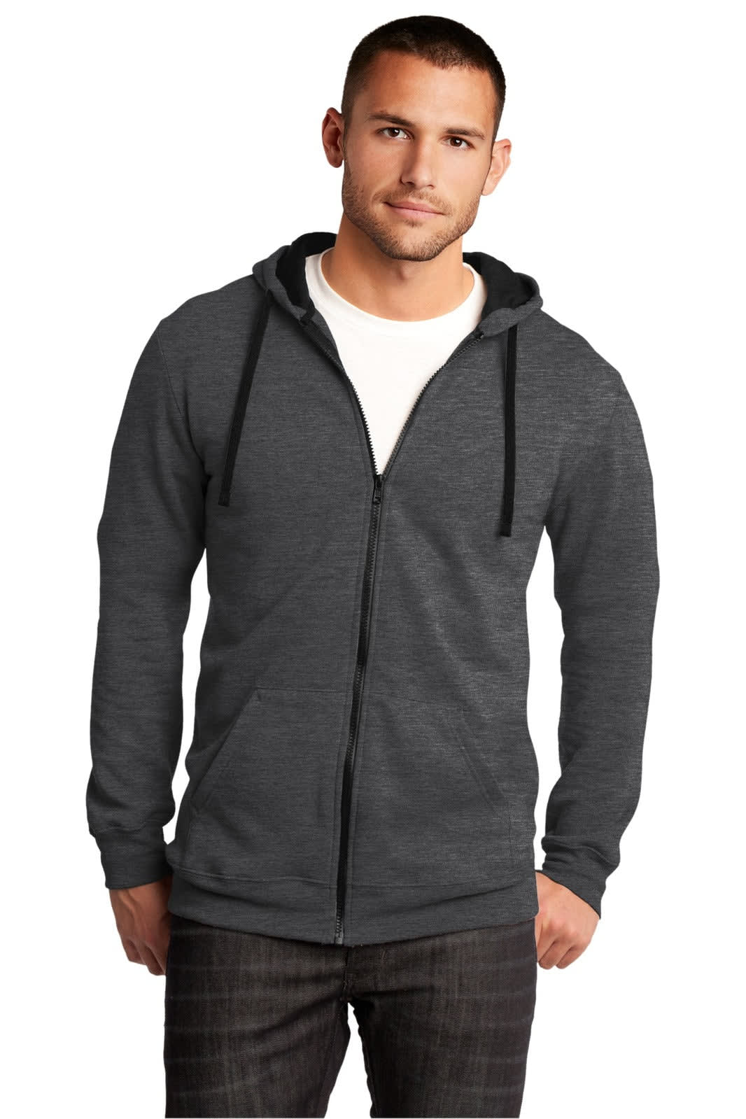 District - Young Mens The Concert Fleece Full-Zip Hoodie