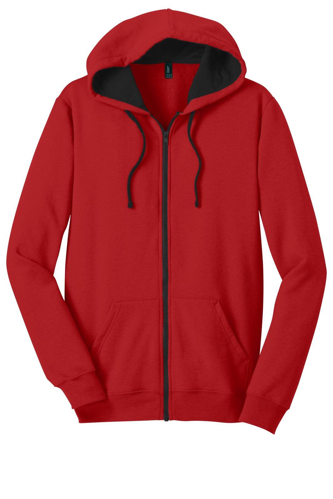District - Young Mens The Concert Fleece Full-Zip Hoodie