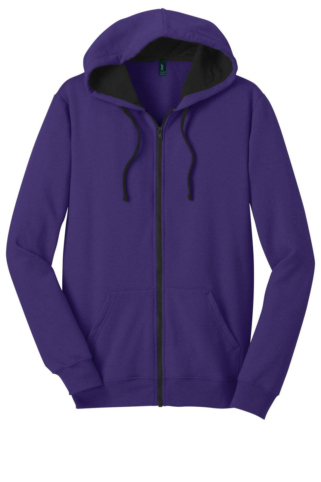District - Young Mens The Concert Fleece Full-Zip Hoodie