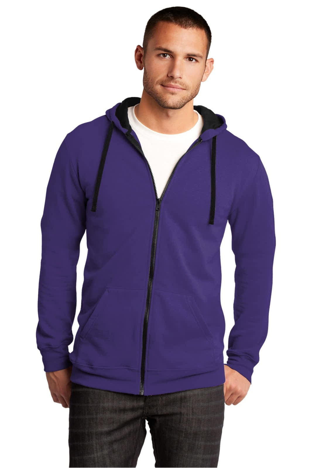 District - Young Mens The Concert Fleece Full-Zip Hoodie