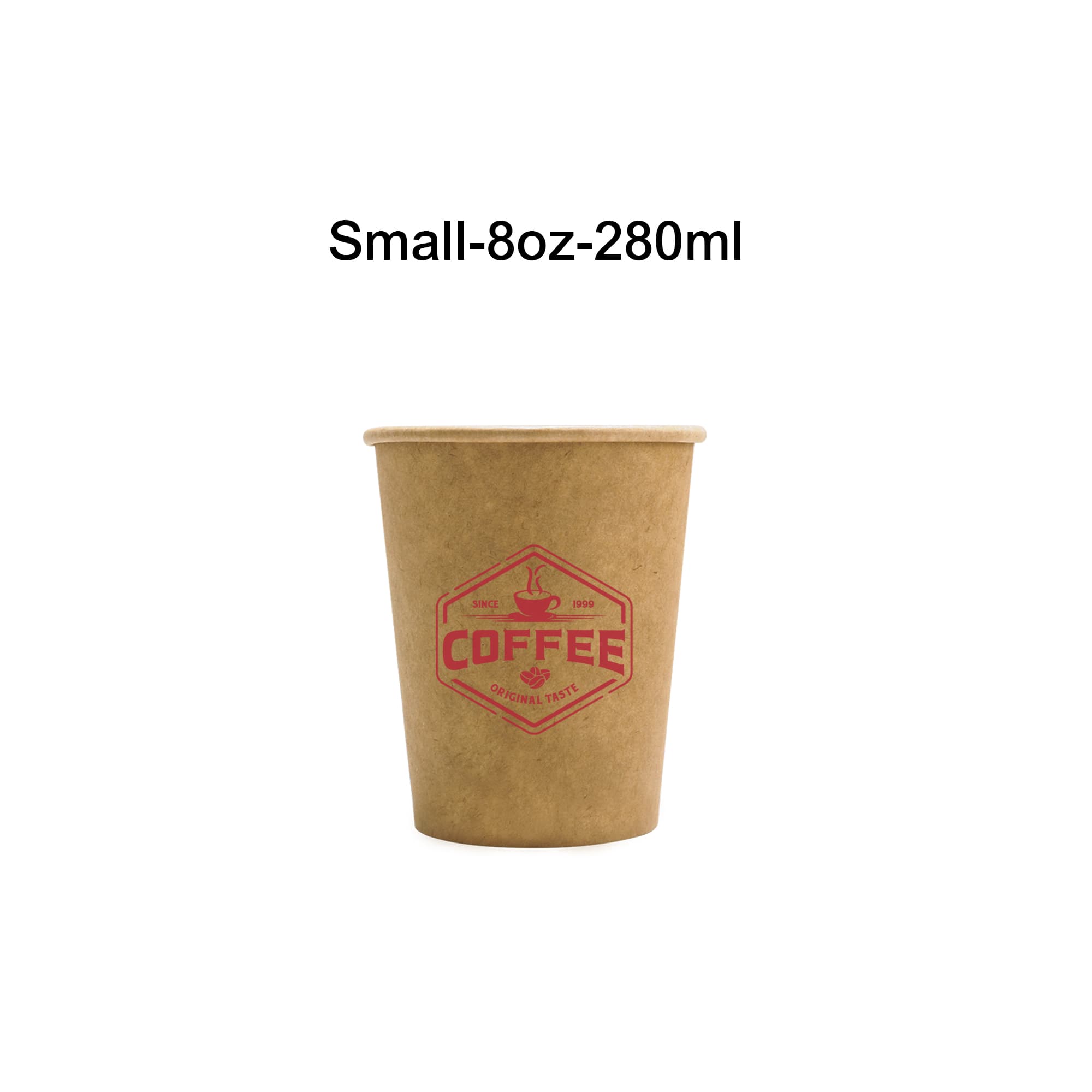 Home Compostable Aqueous Single Wall Kraft Paper Cups